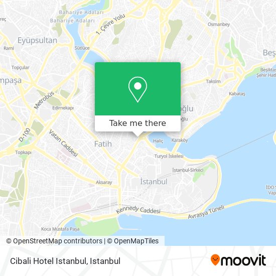 Cibali Hotel Istanbul map