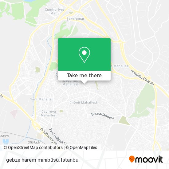 gebze harem minibüsü map