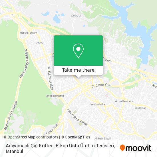 Adıyamanlı Çiğ Köfteci Erkan Usta Üretim Tesisleri map