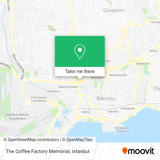 The Coffee Factory Memorial map