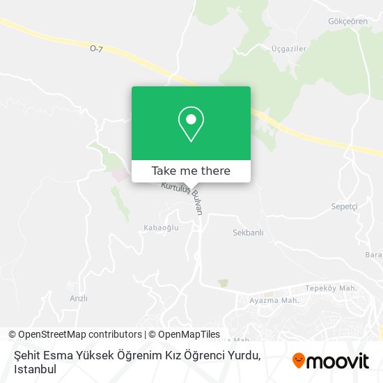 Şehit Esma Yüksek Öğrenim Kız Öğrenci Yurdu map
