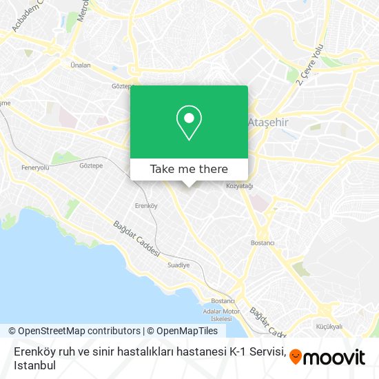 Erenköy ruh ve sinir hastalıkları hastanesi K-1 Servisi map