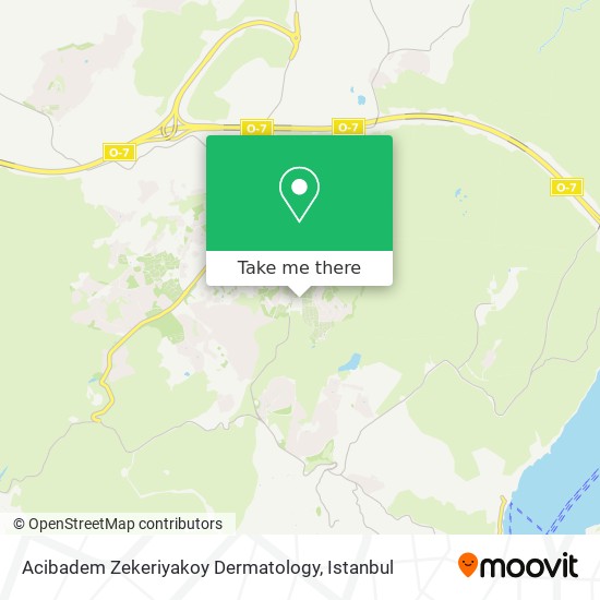 Acibadem Zekeriyakoy Dermatology map