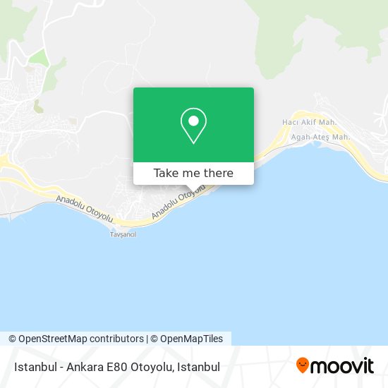 Istanbul  - Ankara  E80 Otoyolu map