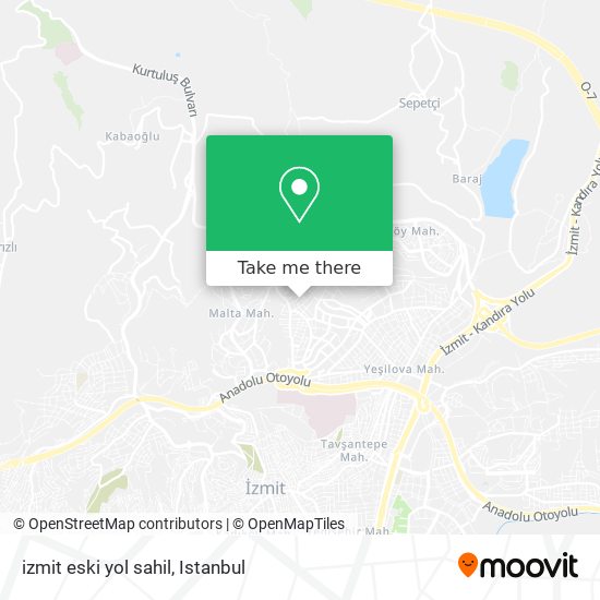 izmit eski yol sahil map