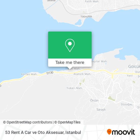 53 Rent A Car ve Oto Aksesuar map