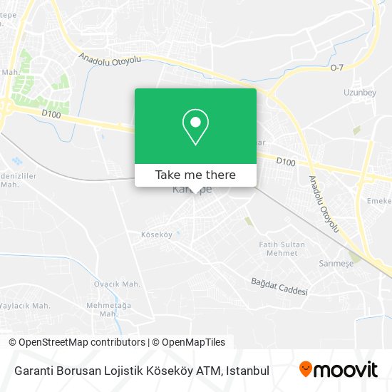 Garanti Borusan Lojistik Köseköy ATM map