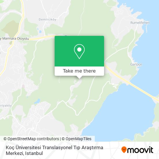 Koç Üniversitesi Translasyonel Tıp Araştırma Merkezi map