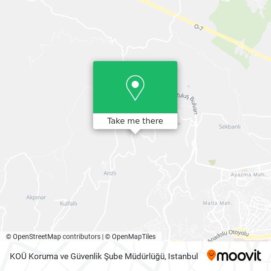 KOÜ Koruma ve Güvenlik Şube Müdürlüğü map