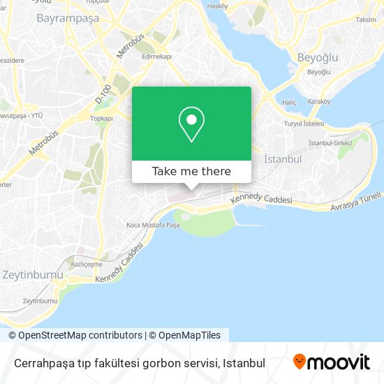 Cerrahpaşa tıp fakültesi gorbon servisi map