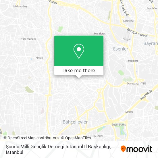 Şuurlu Milli Gençlik Derneği Istanbul Il Başkanlığı map