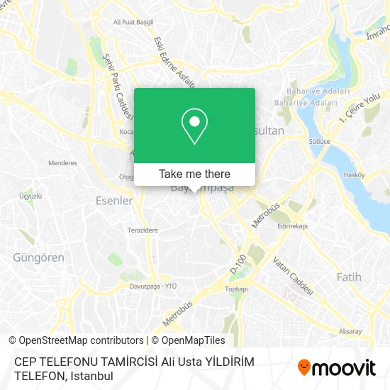 CEP TELEFONU TAMİRCİSİ Ali Usta YİLDİRİM TELEFON map