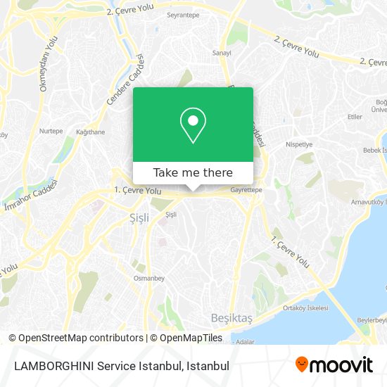 LAMBORGHINI Service Istanbul map