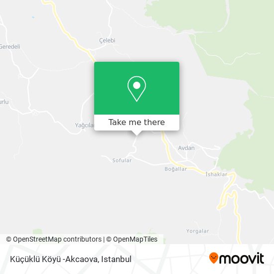 Küçüklü Köyü -Akcaova map