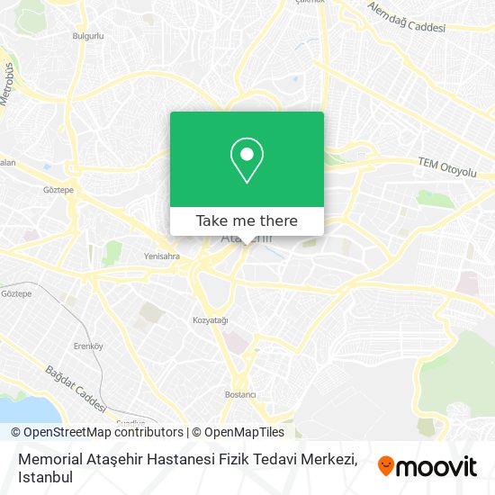 Memorial Ataşehir Hastanesi Fizik Tedavi Merkezi map