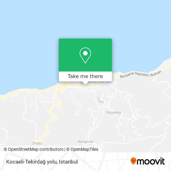 Kocaeli-Tekirdağ yolu map