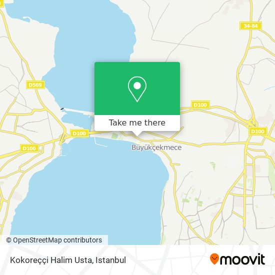 how to get to kokorecci halim usta in buyukcekmece by bus or cable car