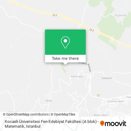 Kocaeli Üniversitesi Fen-Edebiyat Fakültesi (A blok) - Matematik map