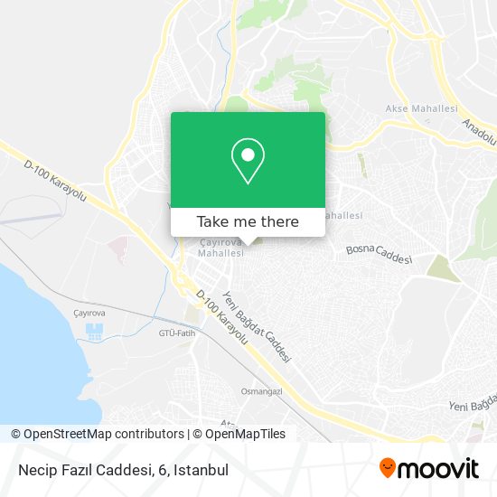 Necip Fazıl Caddesi, 6 map