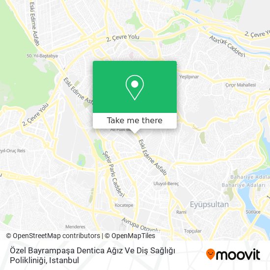 Özel Bayrampaşa Dentica Ağız Ve Diş Sağlığı Polikliniği map
