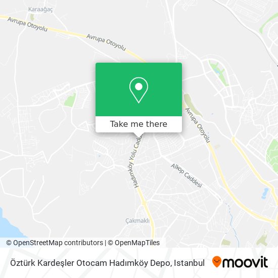 Öztürk Kardeşler Otocam Hadımköy Depo map