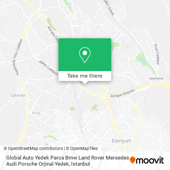 Global Auto Yedek Parca Bmw Land Rover Mersedes Audi Porsche Orjinal Yedek map