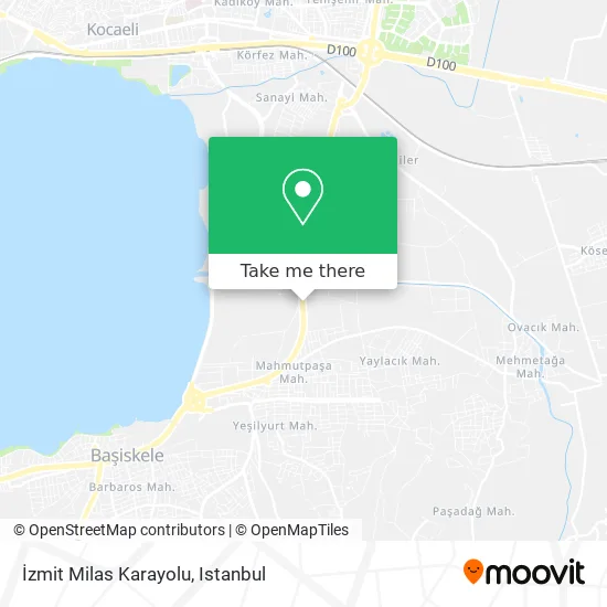 İzmit Milas Karayolu map