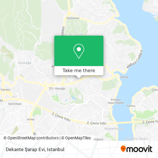 how to get to dekante sarap evi in sariyer by bus cable car or metro