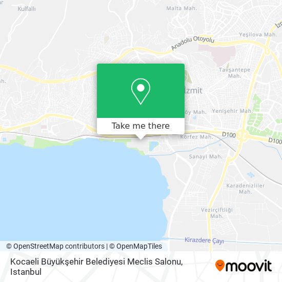 Kocaeli Büyükşehir Belediyesi Meclis Salonu map
