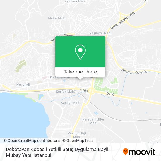 Dekotavan Kocaeli Yetkili Satış Uygulama Bayii Mubay Yapı map