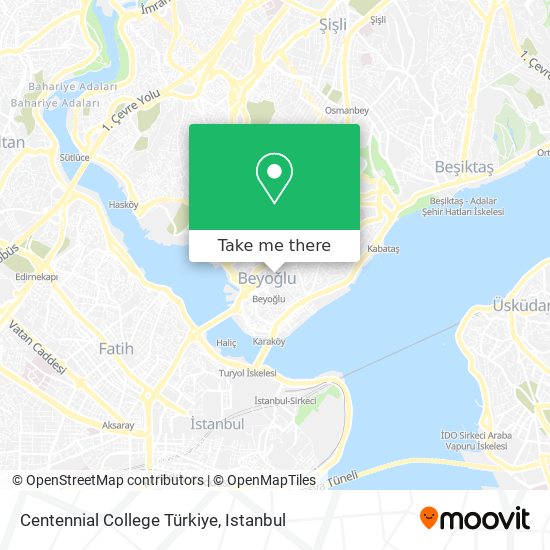 Centennial College Türkiye map