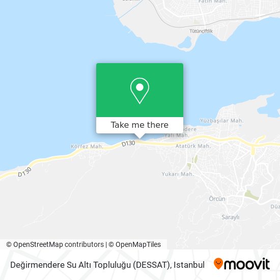 Değirmendere Su Altı Topluluğu (DESSAT) map