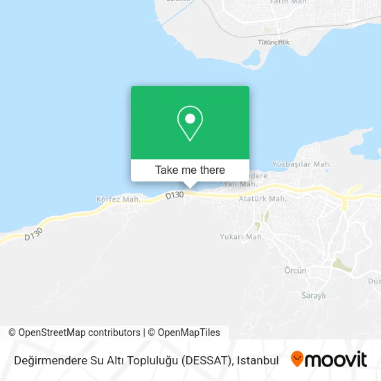 Değirmendere Su Altı Topluluğu (DESSAT) map