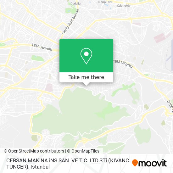 CERSAN MAKiNA iNS.SAN. VE TiC. LTD.STi (KIVANC TUNCER) map