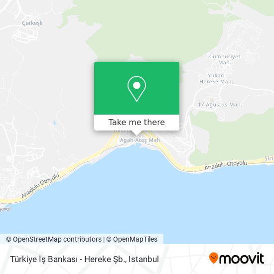 Türkiye İş Bankası - Hereke Şb. map