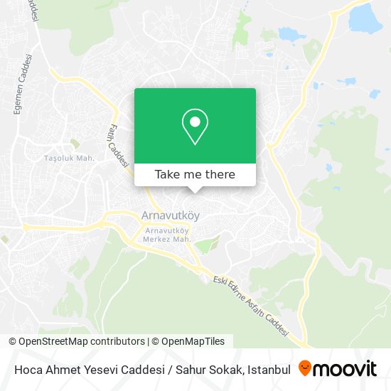 Hoca Ahmet Yesevi Caddesi / Sahur Sokak map