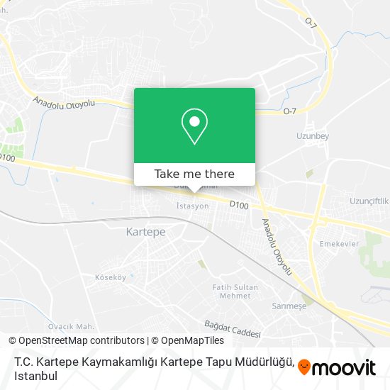 T.C. Kartepe Kaymakamlığı Kartepe Tapu Müdürlüğü map