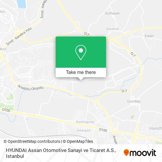 HYUNDAI Assan Otomotive Sanayi ve Ticaret A.S. map