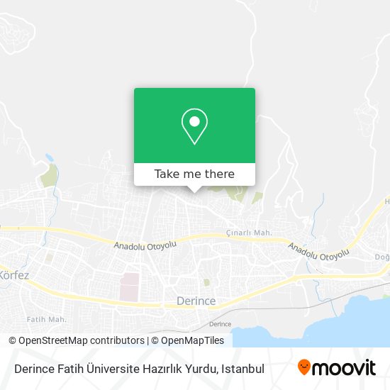 Derince Fatih Üniversite Hazırlık Yurdu map