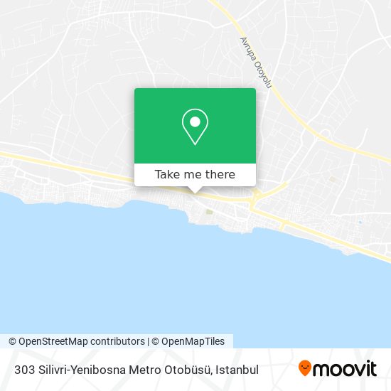 303 Silivri-Yenibosna Metro Otobüsü map