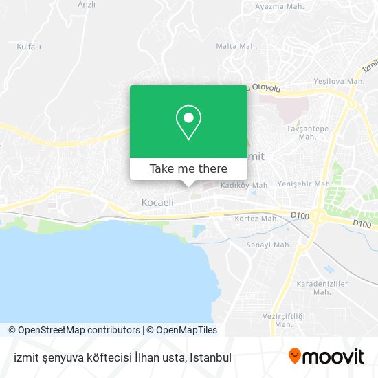 izmit şenyuva köftecisi İlhan usta map