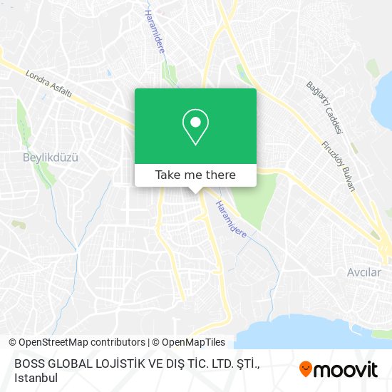 BOSS GLOBAL LOJİSTİK VE DIŞ TİC. LTD. ŞTİ. map