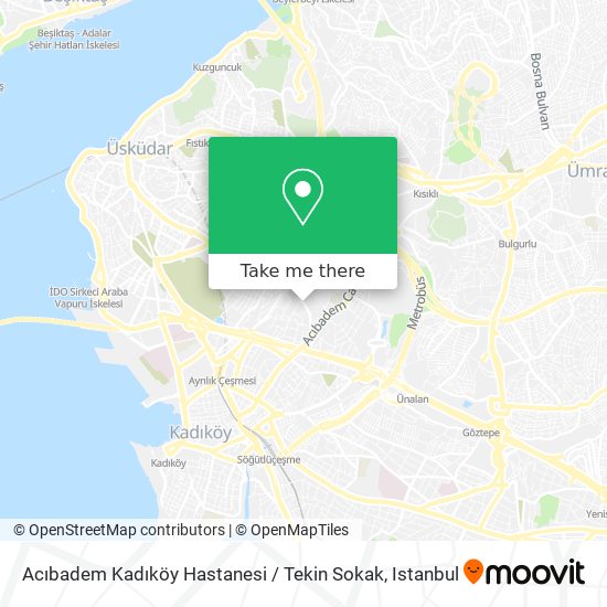 Acıbadem Kadıköy Hastanesi / Tekin Sokak map