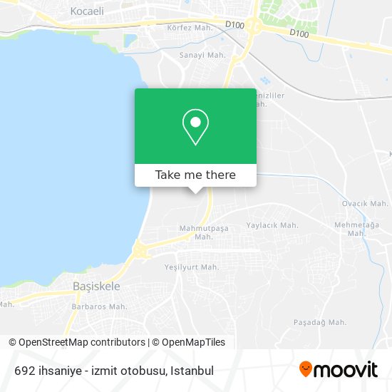 692 ihsaniye - izmit otobusu map
