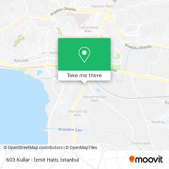 603 Kullar - İzmit Hattı map