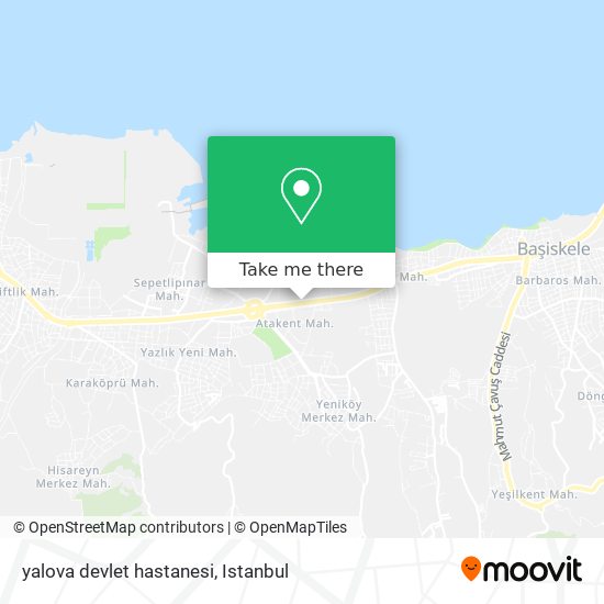 yalova devlet hastanesi map