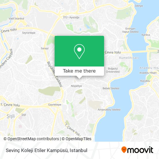 Sevinç Koleji Etiler Kampüsü map