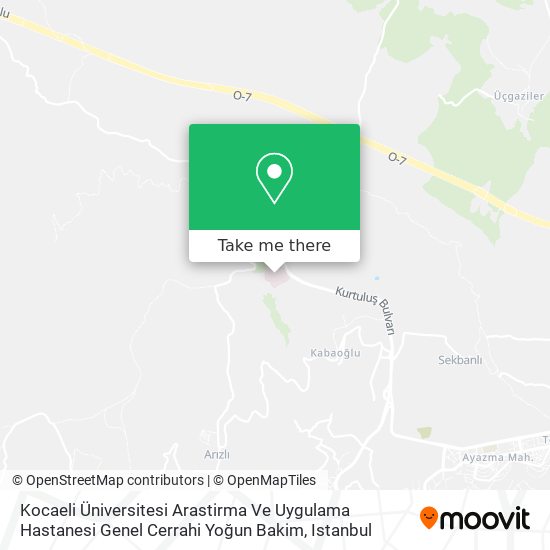 Kocaeli Üniversitesi Arastirma Ve Uygulama Hastanesi Genel Cerrahi Yoğun Bakim map