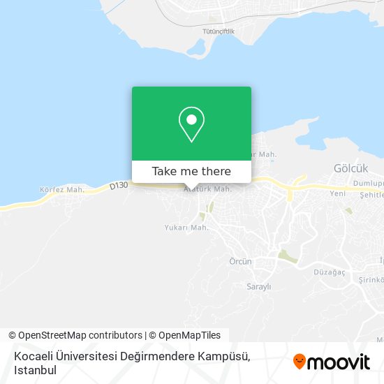 Kocaeli Üniversitesi Değirmendere Kampüsü map