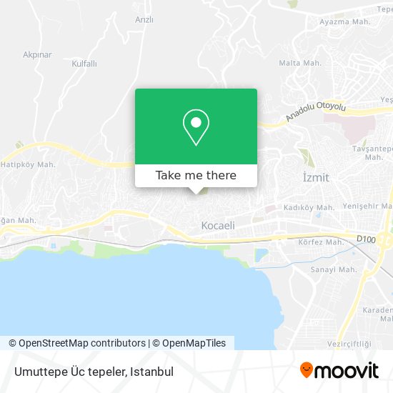 Umuttepe Üc tepeler map
